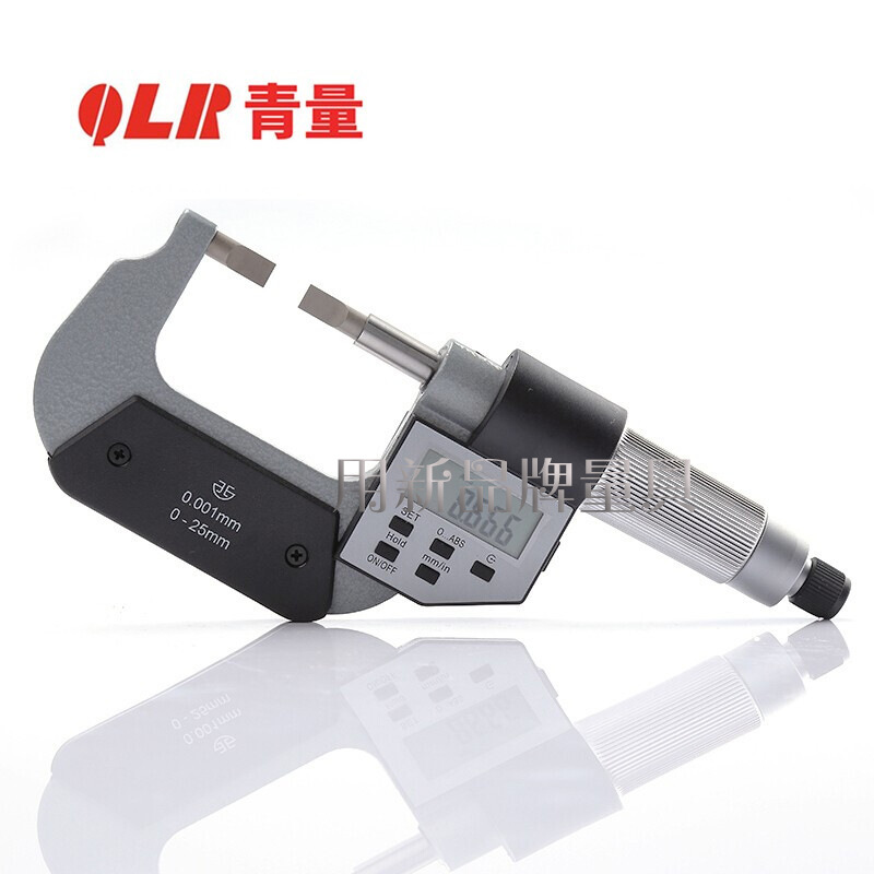青量高精度数显电子叶片刀口薄片外径千分尺0-25/25-50mm0.001测