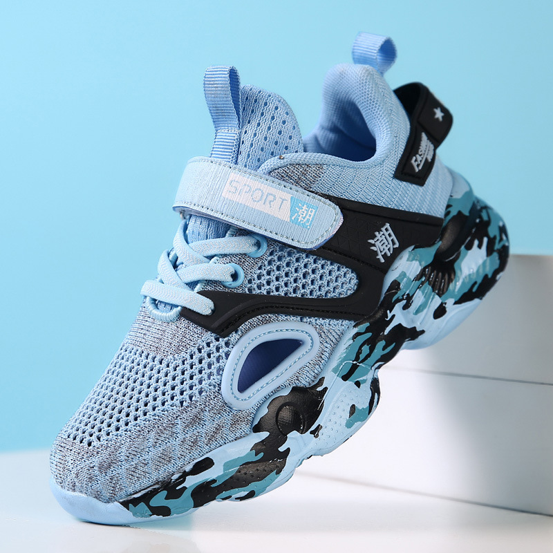 Zapatos de marco para niños 2024 primavera y verano hueco red única zapatos de deporte para niños grandes respirables zapatos de marco para niños zapatos de carrera