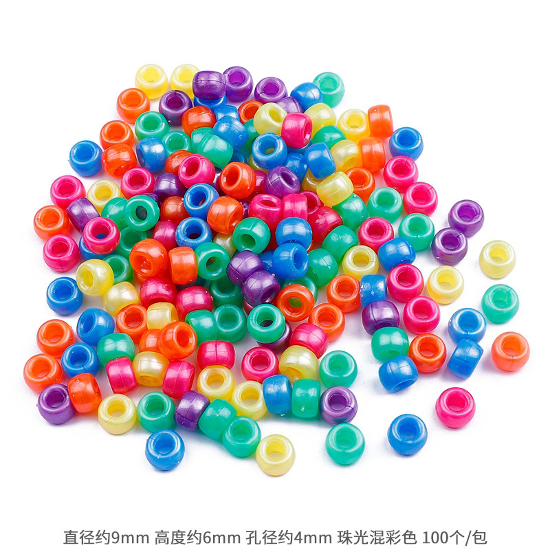 Diy手作りビーズアクセサリー春色アクリル大穴バケツビーズビーズブレスレットネックレスアクセサリー制作材料|undefined