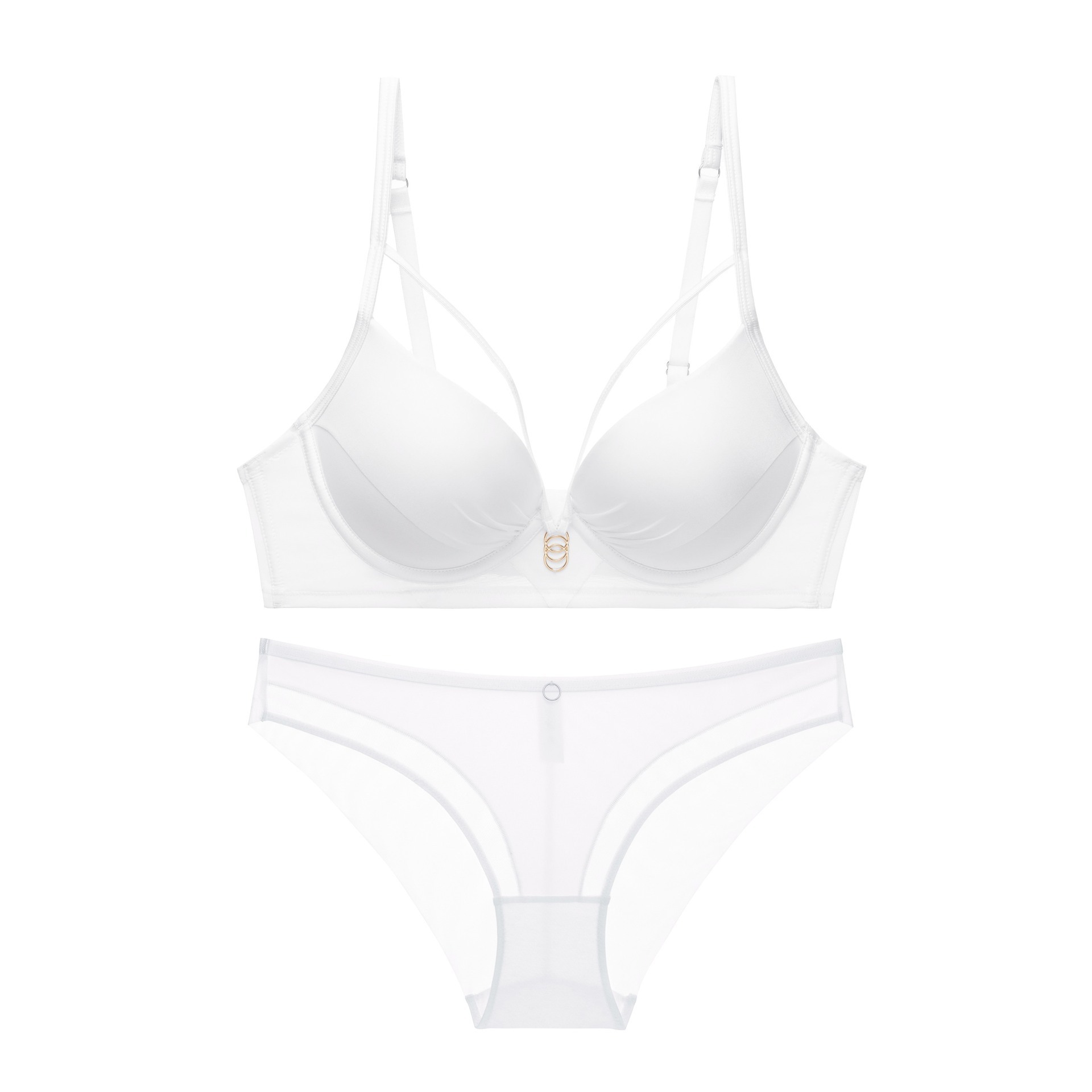 Nuovo set di reggiseni con raccolta di anelli in acciaio per biancheria intima da donna di grandi dimensioni, origine Foshan_voghion.com