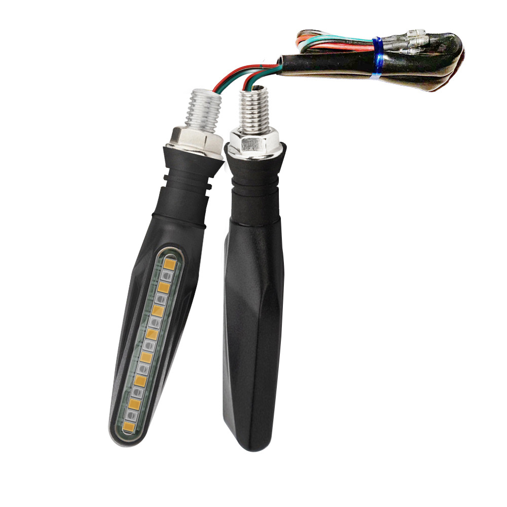 Motocicleta de agua corriente intermitentes LED conjunto 12V V accesorios modificados rojo amarillo azul luz de degradado intermitente