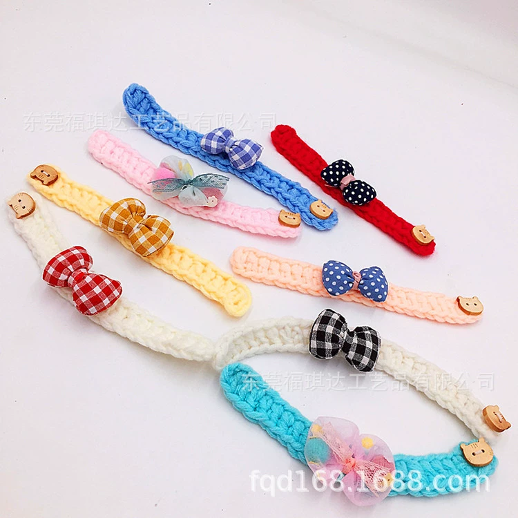 Ошейник для домашних животных ручной вязаный вязаный шерстяной нагрудник для домашних животных ручной вязки ошейник для домашних животных