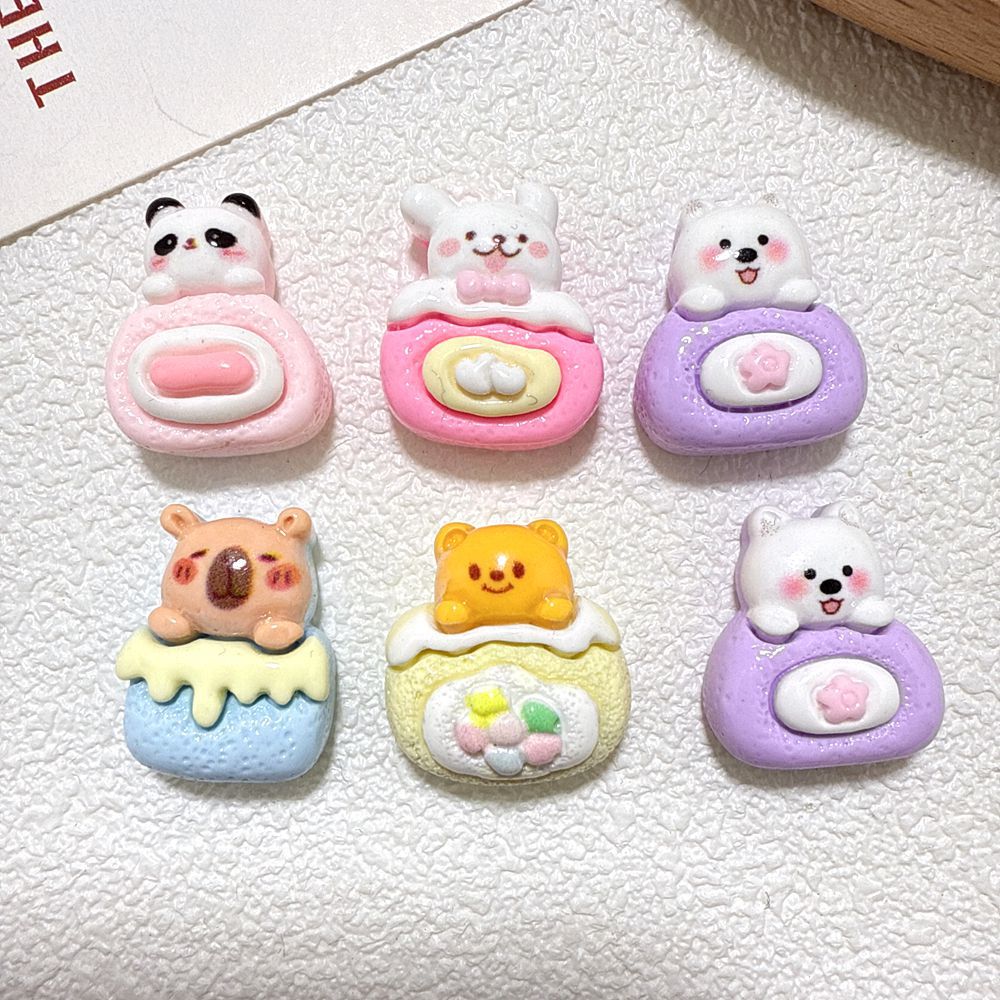 만화 음식과 놀이 동물 수지 액세서리 손으로 만든 매칭 소재 diy 머리핀 펜던트 휴대 전화 케이스 신발 꽃 소재 배치