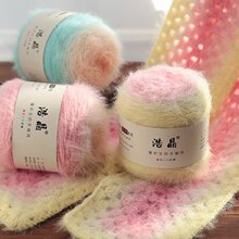 ѩ������ϵ���pɫ��Ⱦ��ë�켏ë��ñ�Ӈ���̺��diy�ֹ��������F