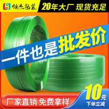 塑钢打包带 1608塑料包装带手动绿色机用pet塑钢带热熔打包带批发