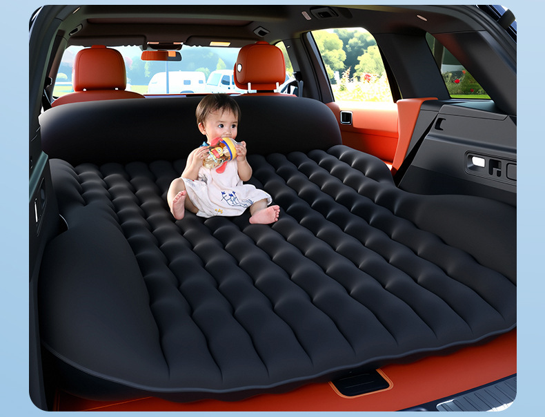 Car air mattress, car-mounted inflatable mattress, car flocked inflatable bed, rear seat air mattress, outdoor travel mattress