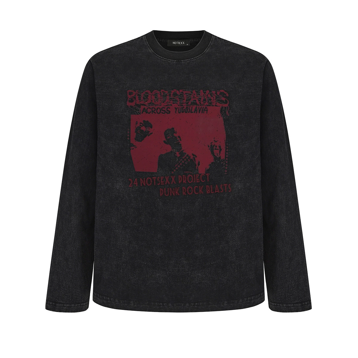 Retro import cotton long-sleeve, oversize, with short sleeve