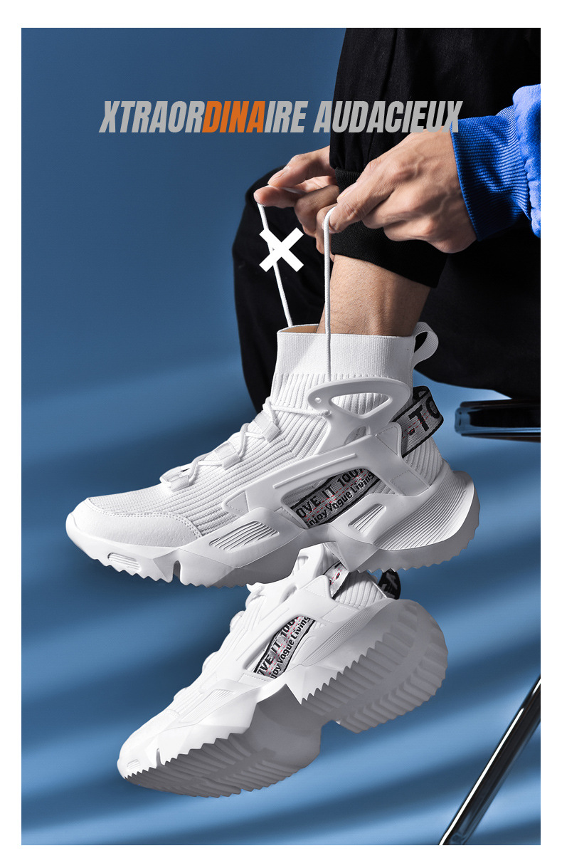 Men's in summer breathable mesh fly woven thin style 2023 new high top socks, sports odor prevention, casual dad trendy_voghion.com