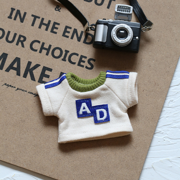 아기 옷만] 블라인드 박스 12cm 조인트 베어 원피스 원피스 Y075 캐주얼 티셔츠 인형 키 체인 원피스