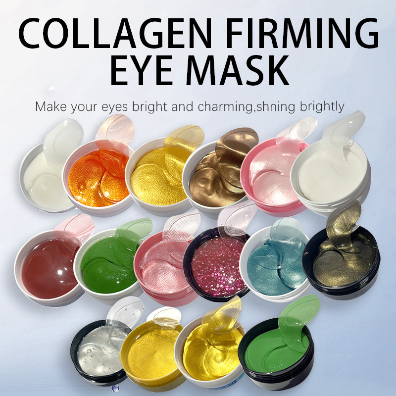 Cross-Border 60-Piece Collagen Crystal Eye Mask 24K Collagen Protein Patch for Eye Bags and Wrinkles, Moisturizing Multi-Color Bottled Eye Mask Cross-Border 60-Piece Collagen Crystal Eye Mask 24K Collagen Protein Patch for Eye Bags and Wrinkles, Moisturizing Multi-Color Bottled Eye Mask