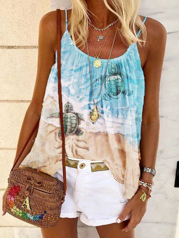 summer sexy base body-friendly vest with a round collar sleevless