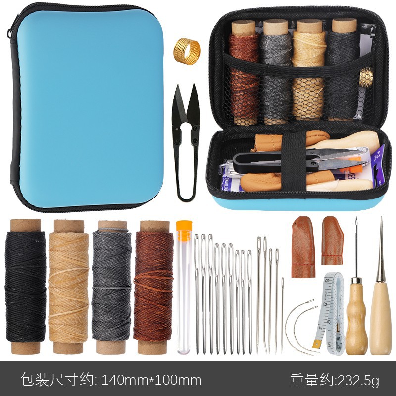 Leather sewing set 28-piece set (pictured)