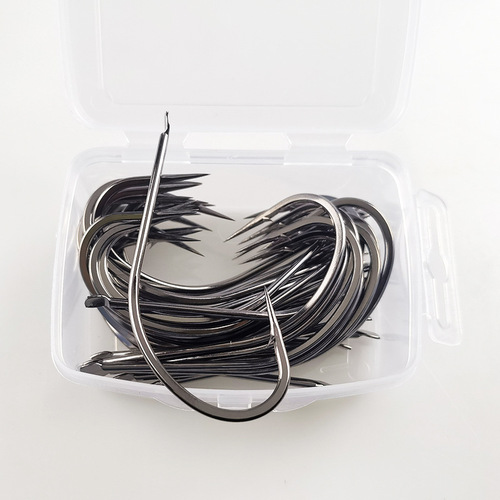 Maruyo fish hook long handle bulk flat head barbed crooked mouth thin hook crucian carp white strip black sea bream sea fishing wholesale