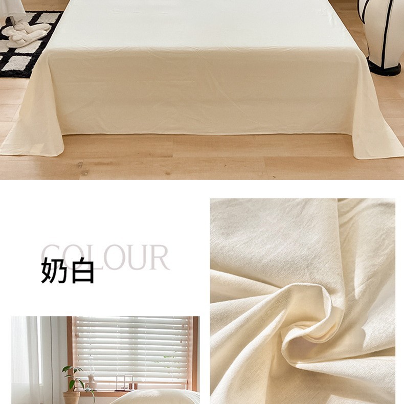 Sábanas engrosadas de algodón puro pieza única 100 algodón nuevo dormitorio de estudiantes azul edredón para dormir desnudo juego de tres piezas de funda de almohada individual