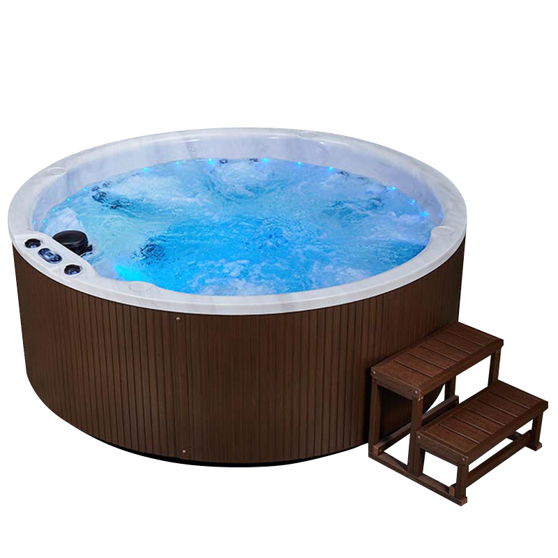 Villas al aire libre jacuzzi piscina de spa acrílico inteligente calefacción de temperatura constante spa alojamiento residencial surf piscina de burbuja