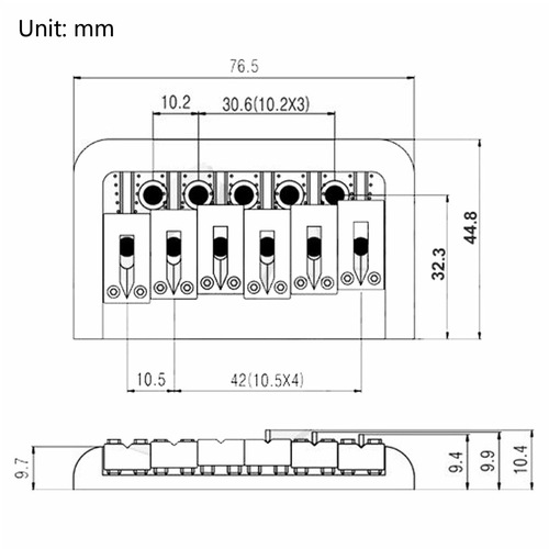 Non-tremolo electric guitar hardtail 6-string bridge saddle for Stratocaster Telecaster