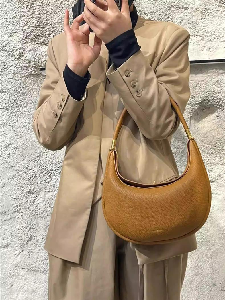 Bolsa de ombro de luxo meia lua para mulheres diário_voghion.com