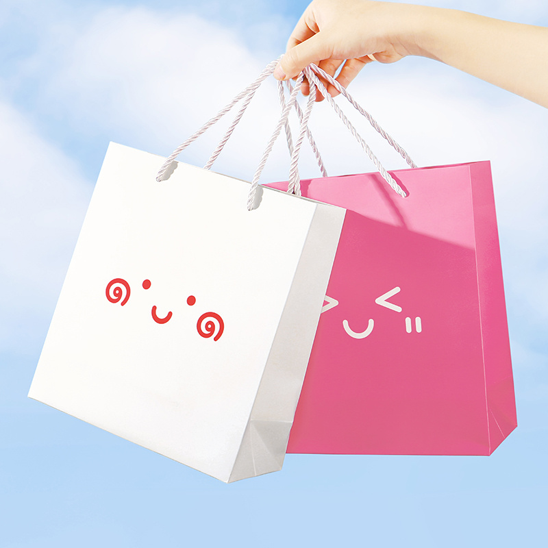 Ins simple señal de emoción bolsa de regalo de alto valor emoji regalo de cumpleaños bolsa de flores