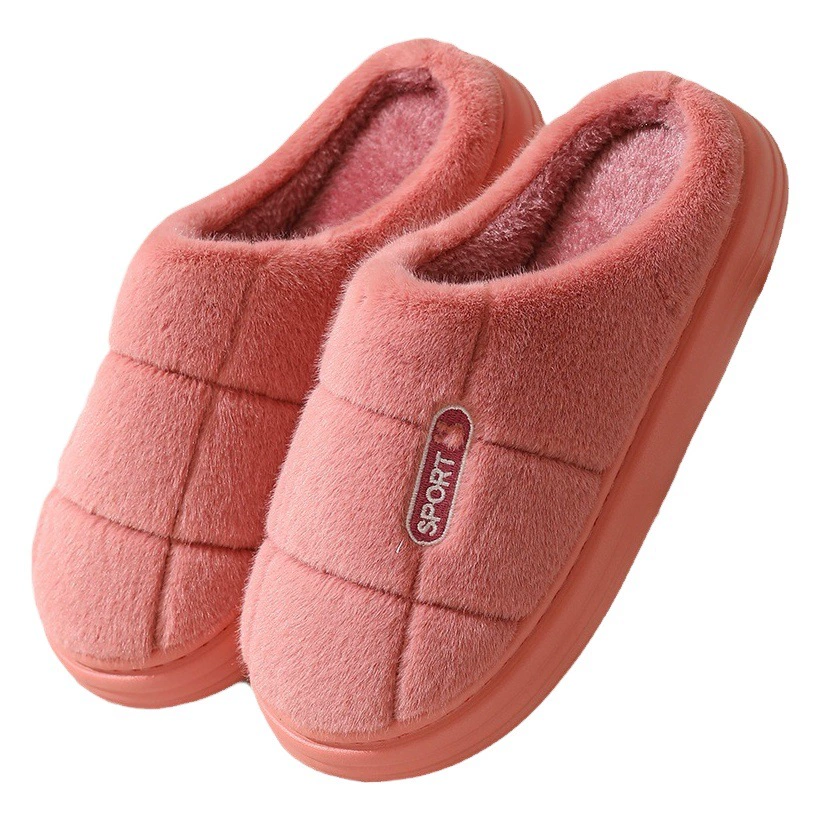 Мужские хлопковые тапочки 2025 года, большие размеры, осенне-зимние, плюшевые, утолщенные, теплые, домашние, нескользящие, износостойкие, для улицы.