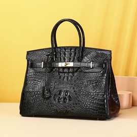 鳄鱼骨纹经典铂金包大容量女士手腕包高端宴会包百搭女包工厂批发