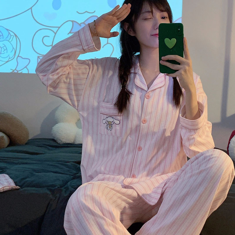 工場卸売りpyjamas日系アニメ布丁犬パジャマ女春秋綿長袖長ズボンカバー対外貿易|undefined
