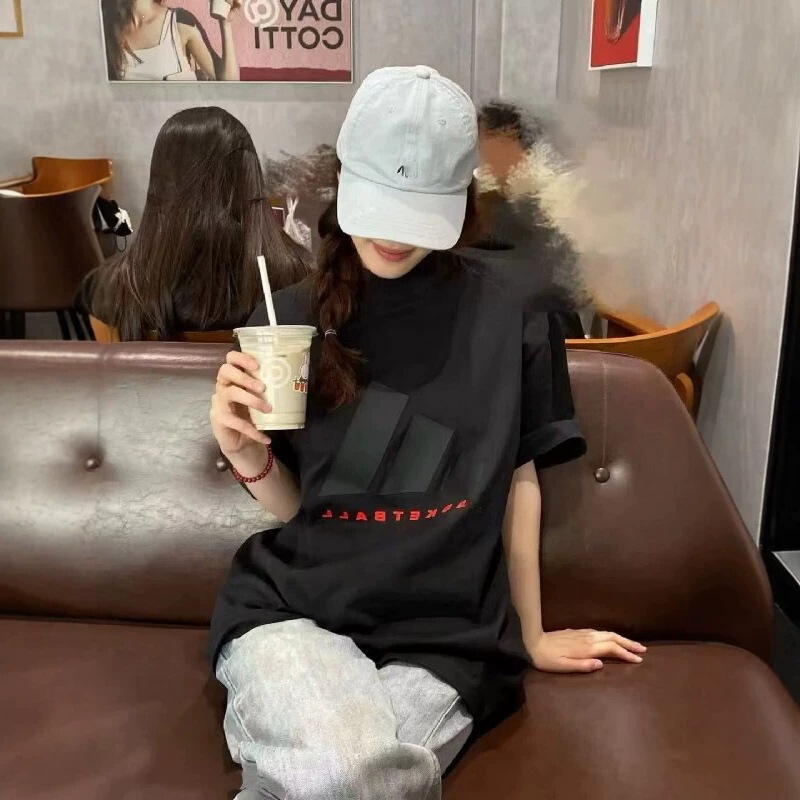 Cross-Border High-End Fashion Trendy Short-Sleeved T-Shirt for Men and Women, Summer Simple Casual Sports Round-Neck Top