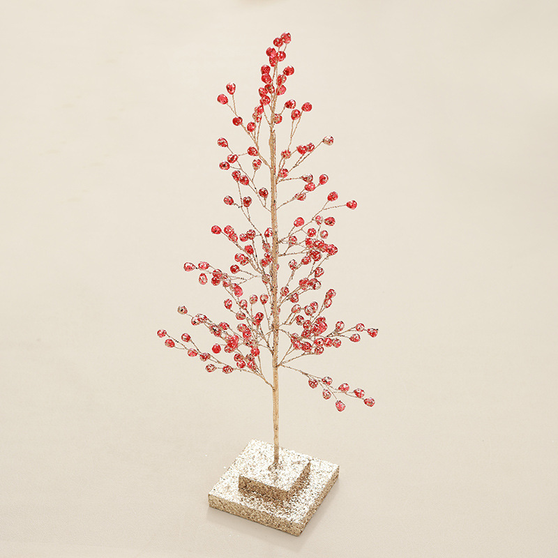 Buscando árboles de Navidad transfronterizos nuevos árboles de Navidad acrílicos rojos accesorios transparentes decoración festiva accesorios DIY