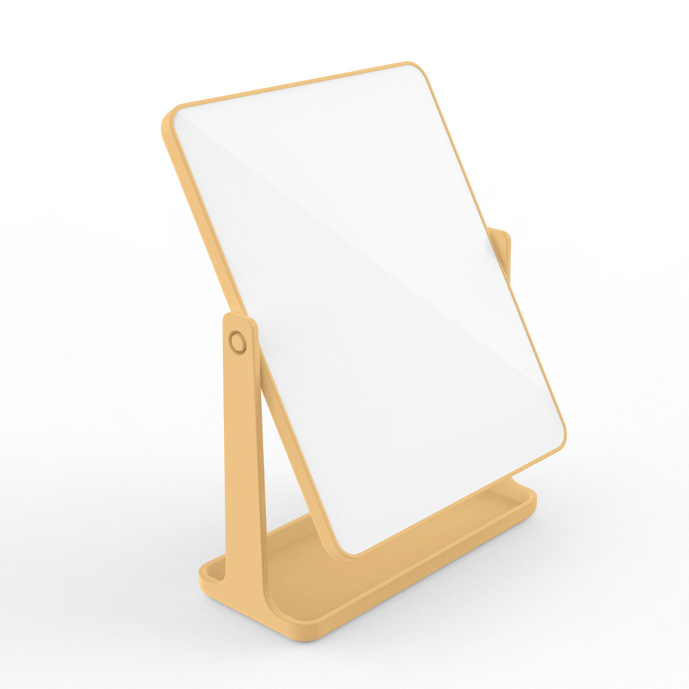 Espejo de maquillaje de escritorio espejo de vestidor dormitorio en casa Nordic giratorio simple cuadrado espejo de una cara