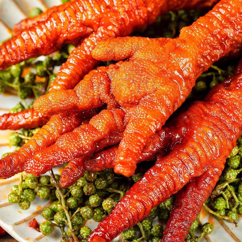 夜宵网红多口味火锅小吃虎皮凤爪零食批发王小卤鸡爪江苏全年常温|undefined