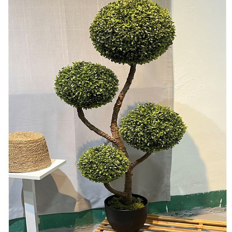 仿真绿植球形植物高度轻奢落地盆栽米兰球假树摆件装饰|undefined