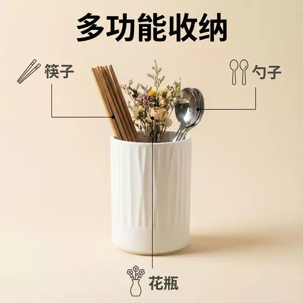 Simple Nordic-Style Ceramic Chopstick Holder, Restaurant and Hotel Chopstick and Spoon Storage Container, Multifunctional Chopstick Holder, Customizable Logo