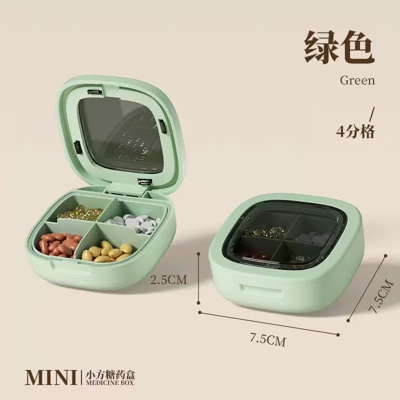 Pastillero Semanal, 8 Compartimentos, Mini, Sellado