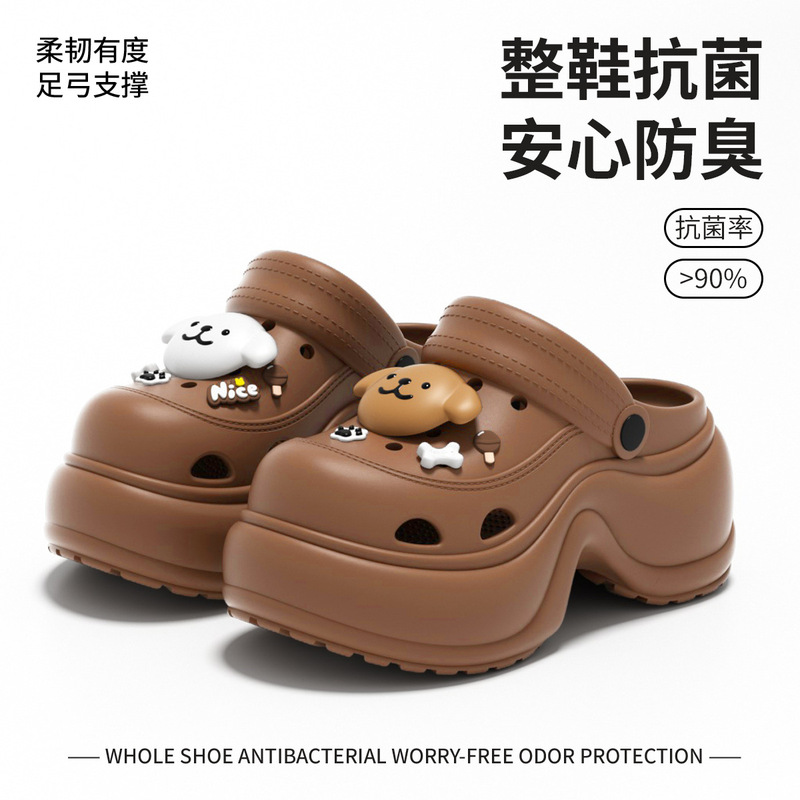 Women's summer outdoor clogs with thick soles for height increase, EVA beach sandals with a soft, cushy feel, cute new 2026 model Women's summer outdoor clogs with thick soles for height increase, EVA beach sandals with a soft, cushy feel, cute new 2026 model