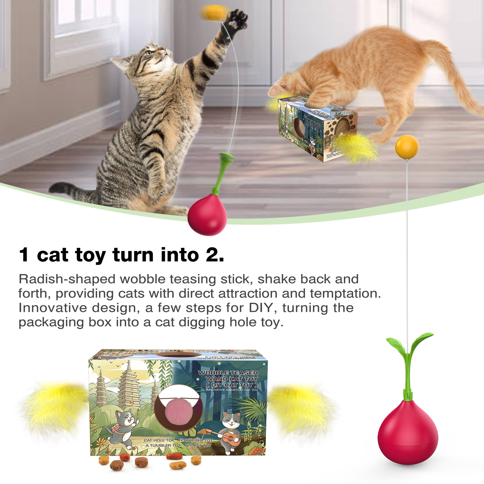 DIY Eco Cat Toy Box + 2-in-1 Self-Balancing Tumbler