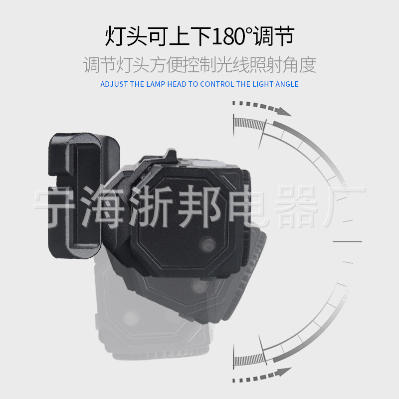 Transfronteriza nueva inducción clip de la tapa del faro de carga USB noche pesca headwear de doble uso corriendo ligero de cuatro luces LED faro