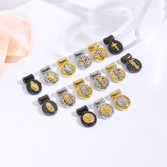 ヨーロッパとアメリカのクロスボーダーニッチ銅メッキ 18 k 色保持 2 色クロス聖母ペンダント DIY ネックレスブレスレットジュエリーアクセサリー