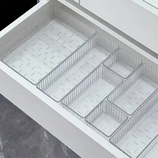 Встроенная косметическая коробка из акрила, прозрачная 8×8×4,5 см, перегородка для выдвижного ящика