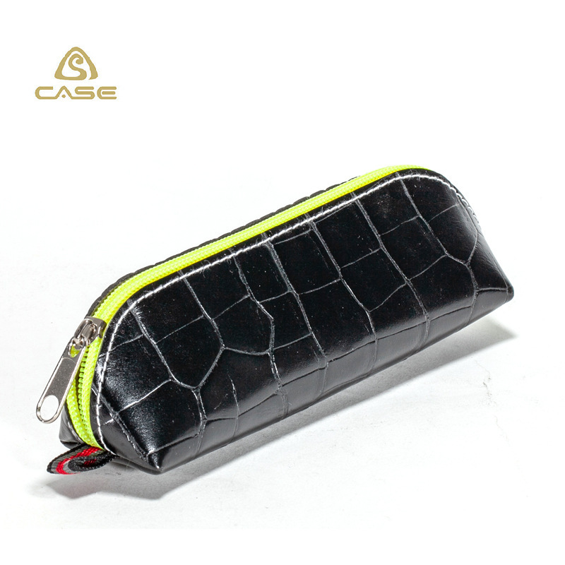 18 years source factory production crocodile pattern zipper bag sunglasses glasses bag multifunctional PU zipper bag