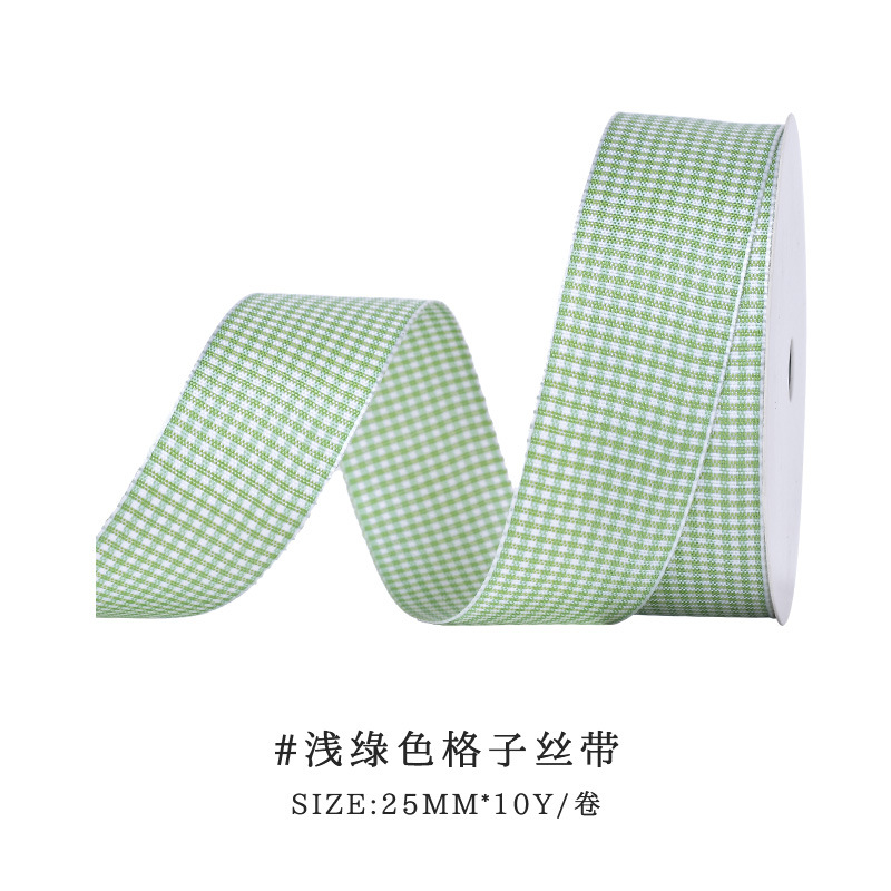 Yao Ming cinta de regalo flor arco cinta de embalaje hecho a mano DIY cinta a cuadros caja de regalo cinta de embalaje