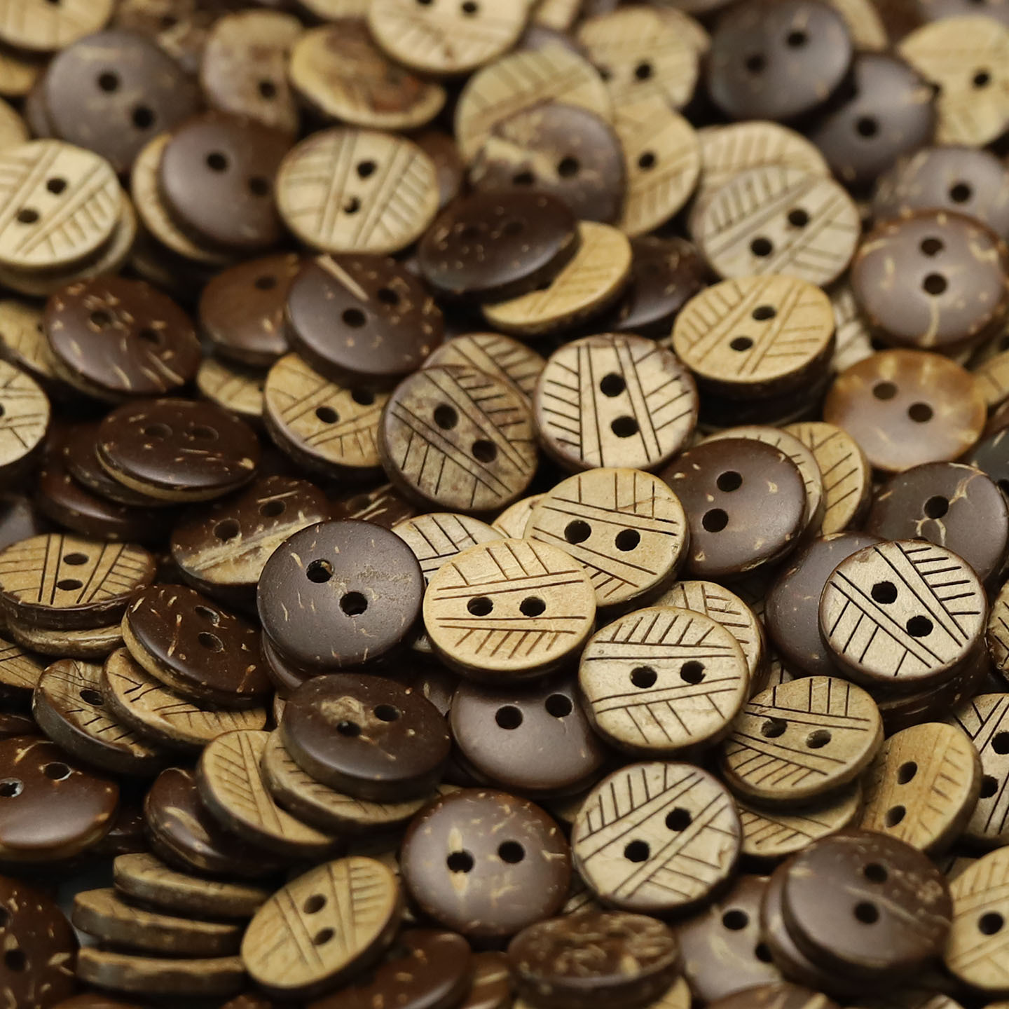 JULI Orange Botón de coco retro Camisa casual Suéter Cárdigan Botón decorativo Libro de cuentas de bricolaje Accesorios de joyería