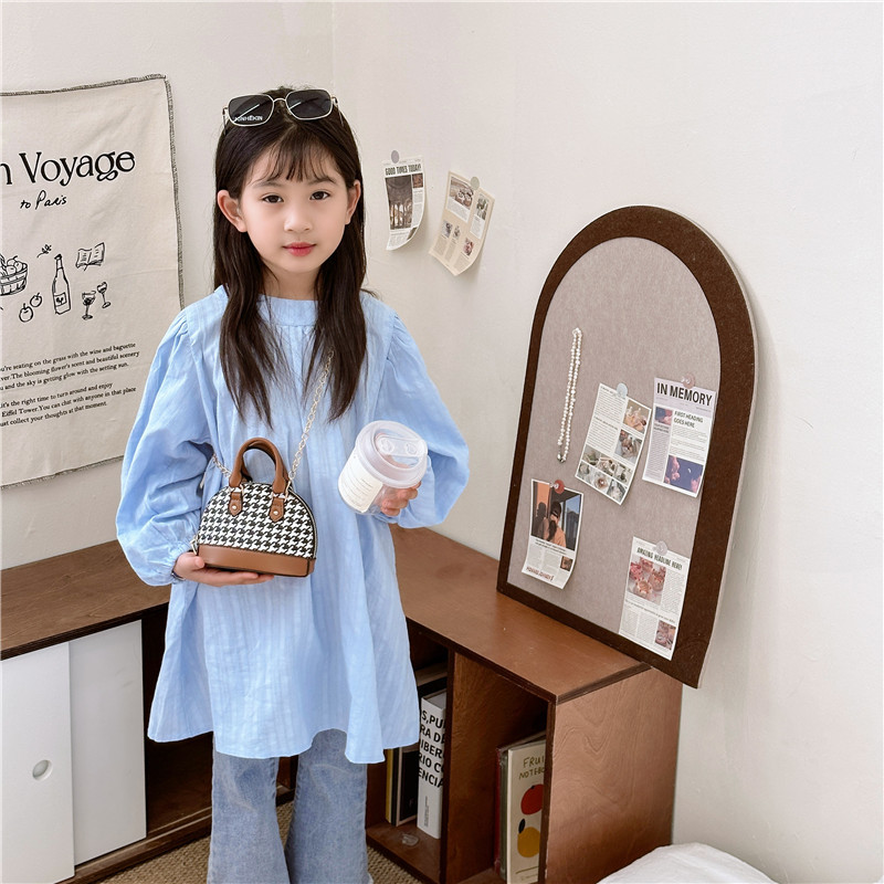 Estilo coreano ins nuevo bolso de los niños bebé mini retro Shell bolso estilo occidental chica crossbody accesorios bolsa