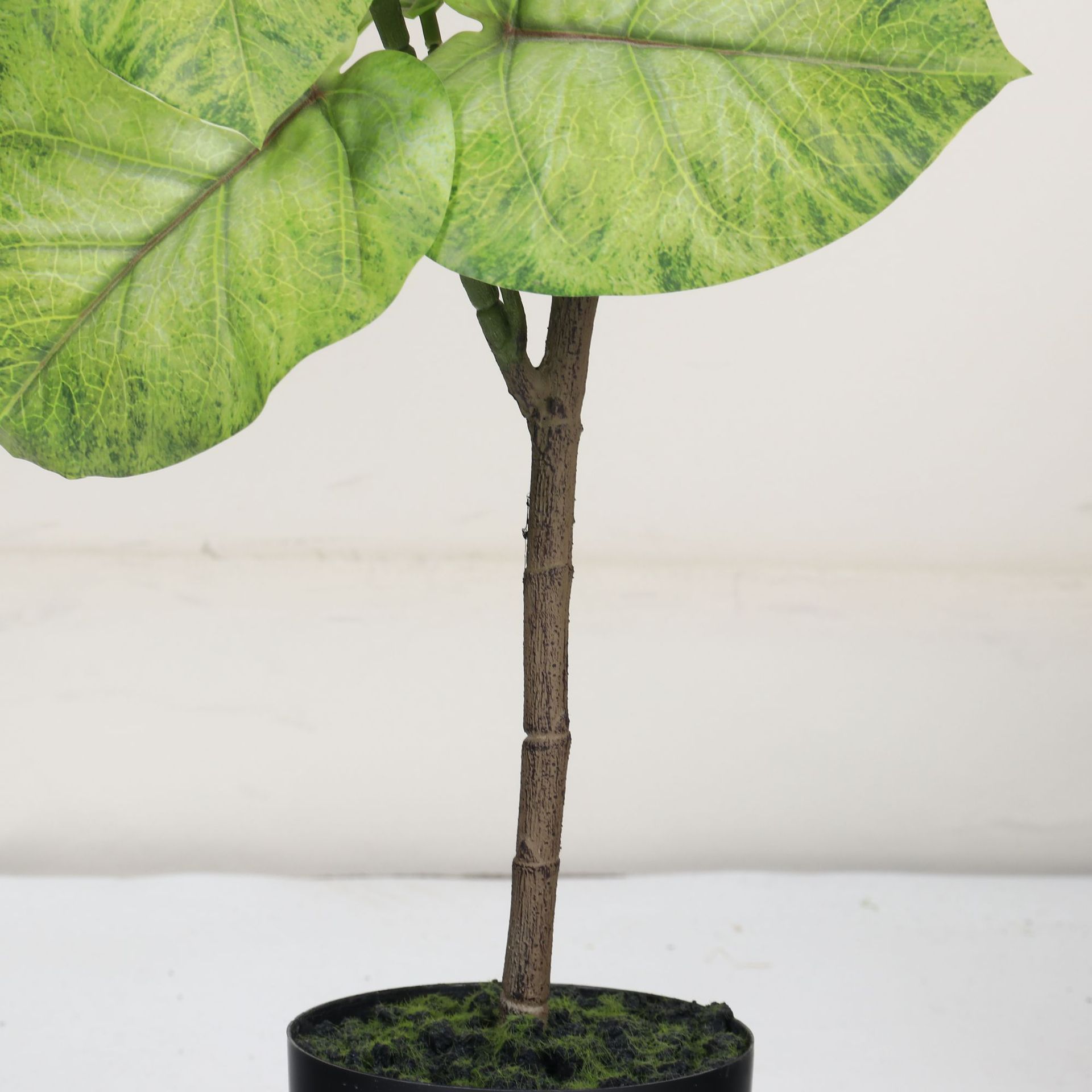 Heart Leaf Banyan árbol falso planta en maceta de simulación de alta gama planta verde interior sala de estar decoración de piso adorno paisajismo de planta biónica