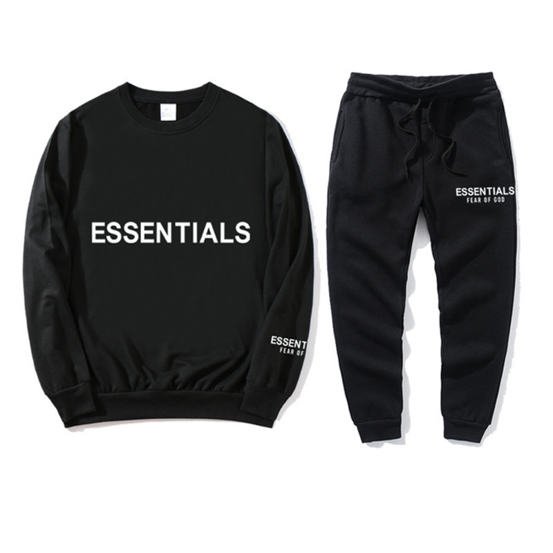 FEAR OF GOD double thread Essentials new suit chest LOGO soup print couple Garden collar sweater FOG FEAR OF GOD double thread Essentials new suit chest LOGO soup print couple Garden collar sweater FOG