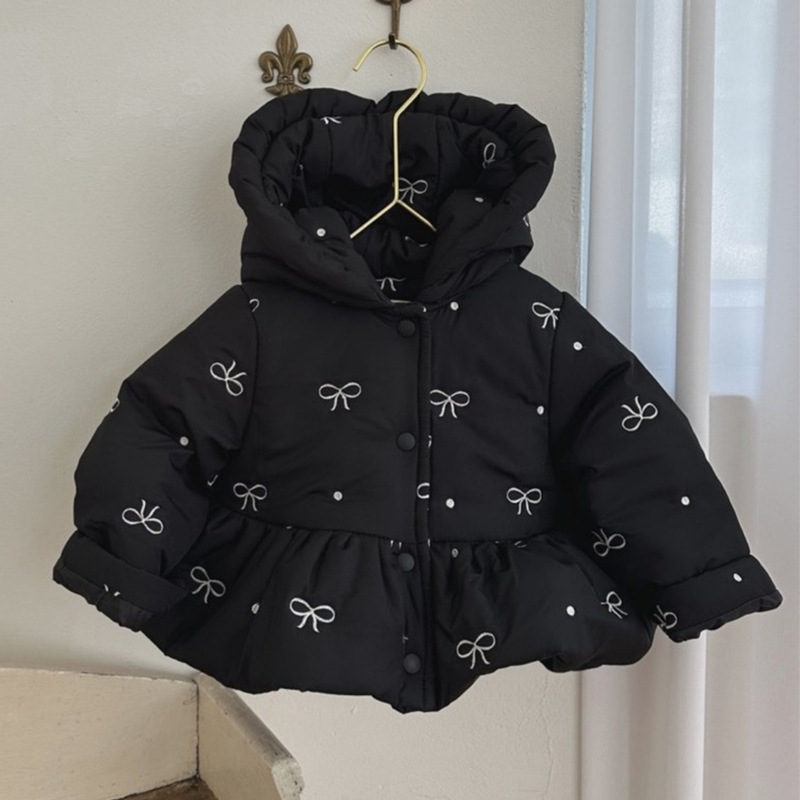 Niña algodón invierno bebé de invierno más grueso 2024 ropa de invierno ropa infantil coreana ropa de algodón encapuchada para niños