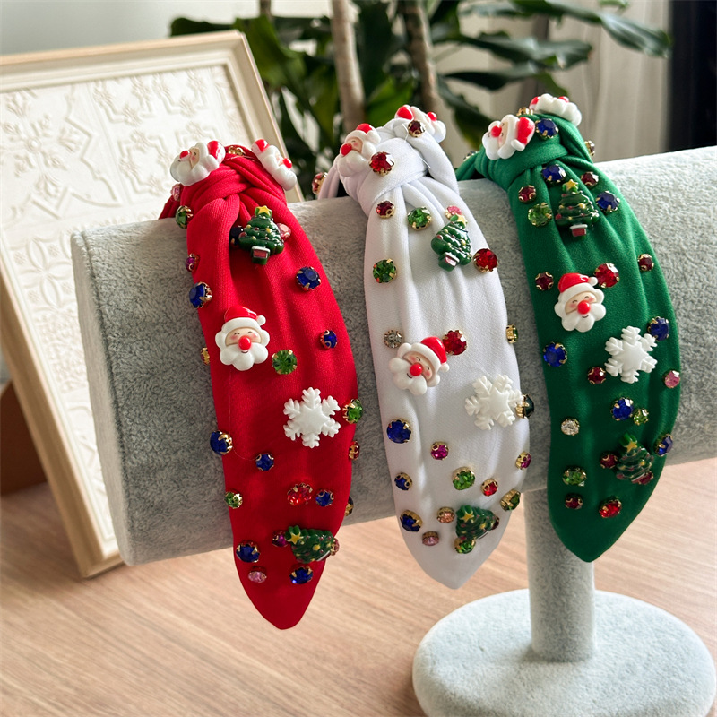 170g Weight Hair Band Hair Accessories Type 1 Piece Quantity Holiday, Festival Occasion Christmas Festival Christmas Tree, Santa Claus Pattern Women's Gender Cute Style Christmas Cute Women's Christmas Tree Santa Claus Hair Band 3