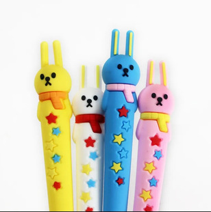 Soft Cute Rabbit Girl Gel Pen Cartoon Small Gift Trendy Toy Brush Question Pen College Graduation Souvenir