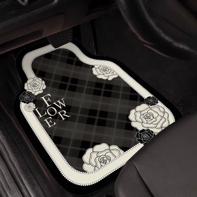to Clean Car Mats | Universal Foot Pad - french-pearl-pattern-front-single-piece-floor-mat-5065cm