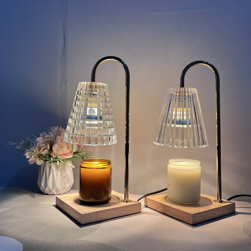 Lámpara de aromaterapia dedicada transfronteriza moderna lámpara de fusión de cera de vidrio creativa dormitorio cabecera Nórdico tiempo libre de humo vela lámpara de fusión