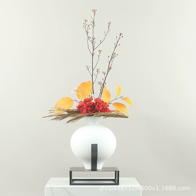 New Chinese -style Japanese -style Silent Wind Zen Simulation Plasma Basin Bonsai Flower Art Club Tea Room Hotel soft decoration
