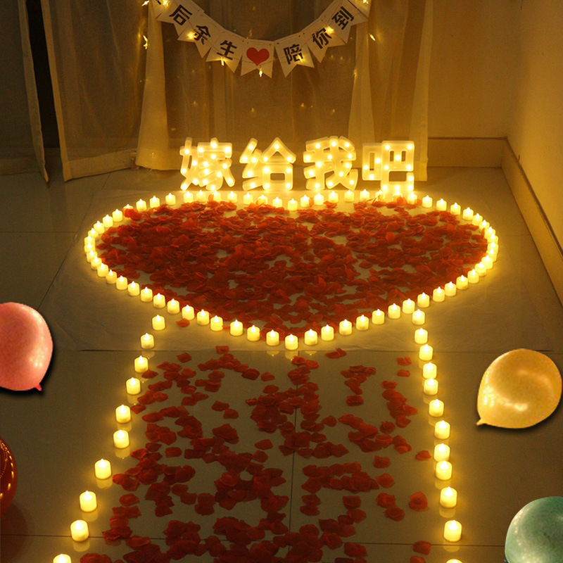 Proposal room layout confession decorative letter light electronic…